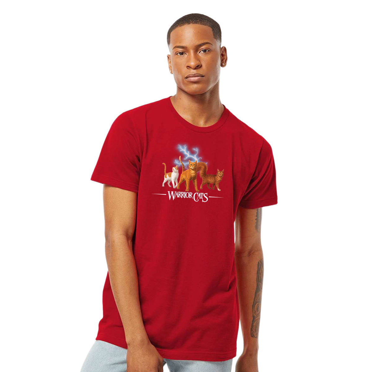 WARRIOR CATS LIGHTENING - FIRESTAR / BRIGHTHEART / SQUIRRELFLIGHT T-SHIRT - ADULT & YOUTH