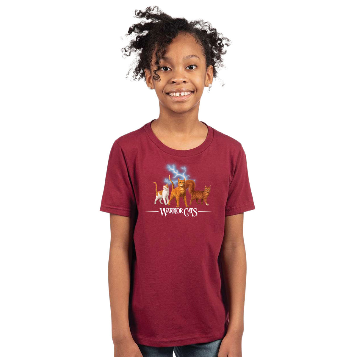 WARRIOR CATS LIGHTENING - FIRESTAR / BRIGHTHEART / SQUIRRELFLIGHT T-SHIRT - ADULT & YOUTH