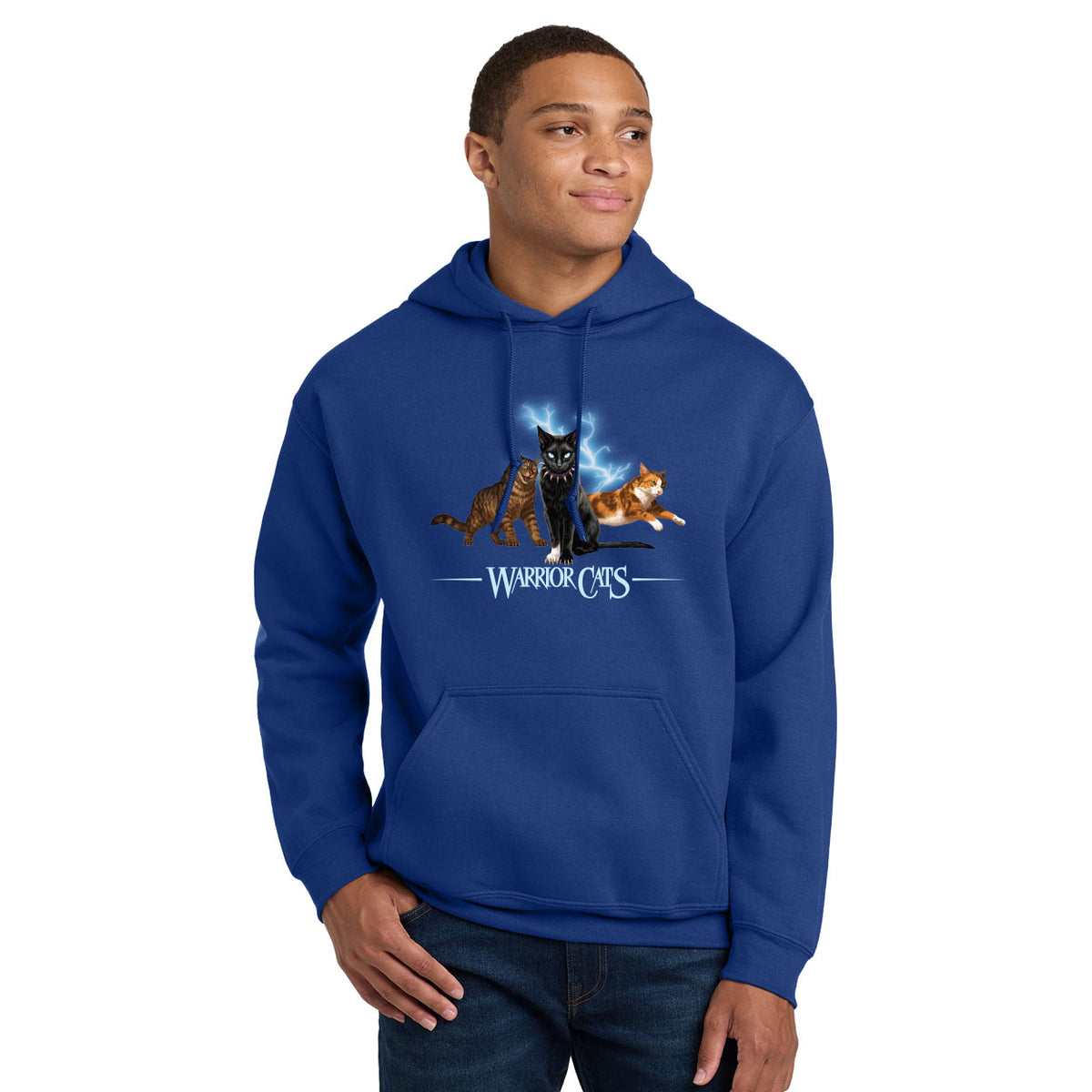 WARRIOR CATS LIGHTENING - SCOURGE / TIGERSTAR / TAWNYPELT HOODED SWEATSHIRT - ADULT & YOUTH