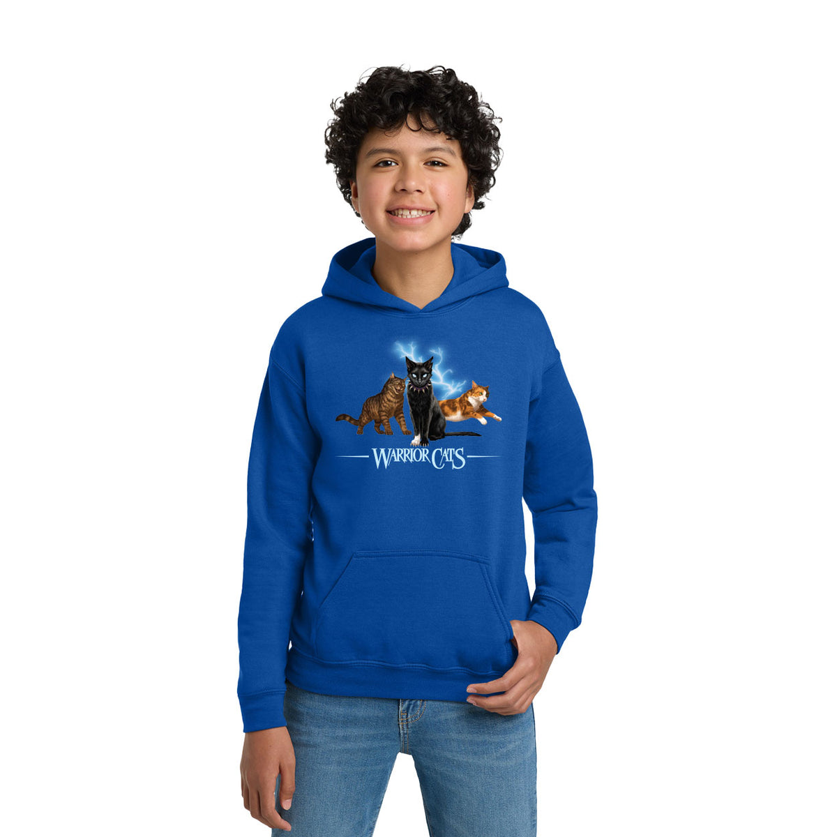 WARRIOR CATS LIGHTENING - SCOURGE / TIGERSTAR / TAWNYPELT HOODED SWEATSHIRT - ADULT & YOUTH