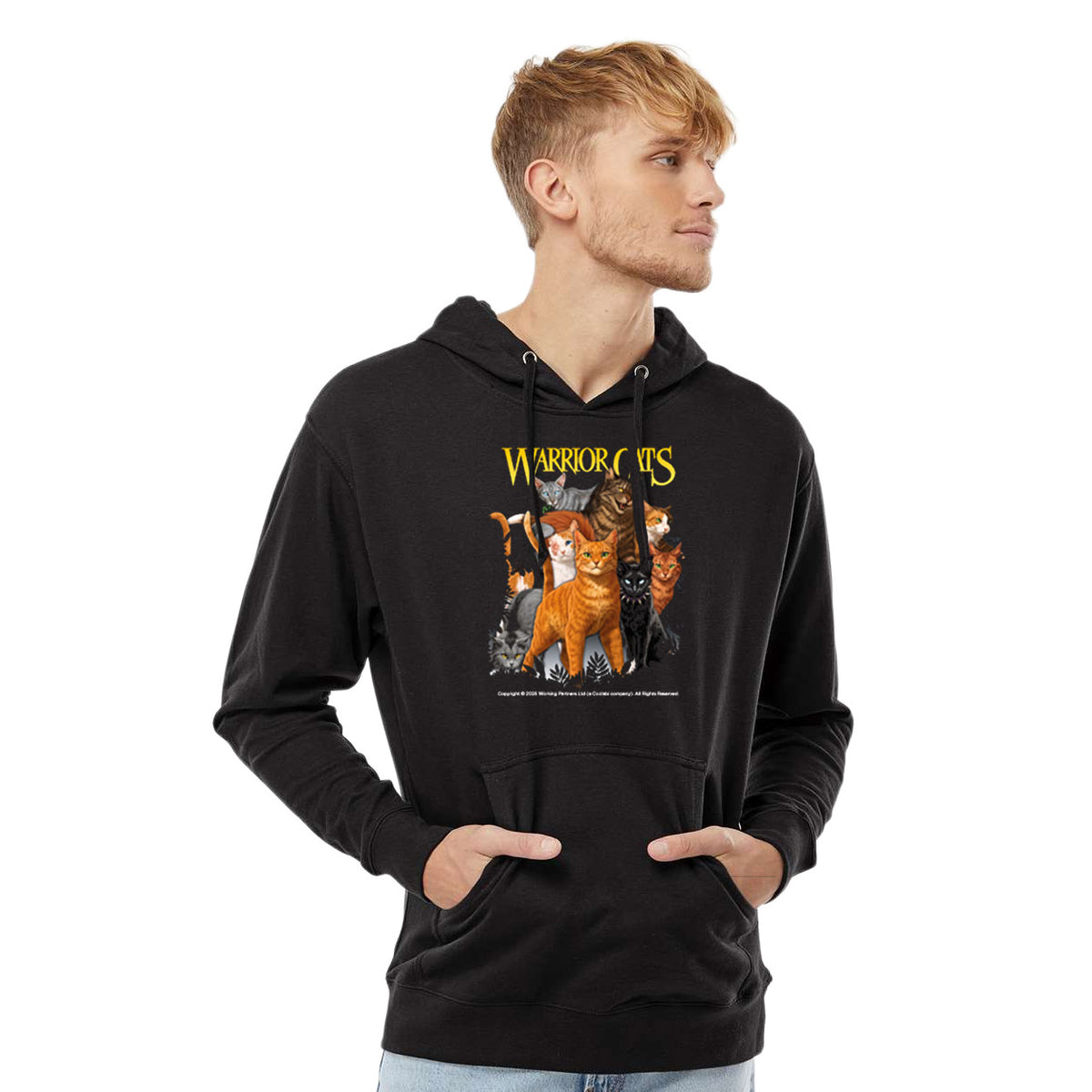 WARRIOR CATS CHARACTER ART HOODED SWEATSHIRT - ADULT & YOUTH