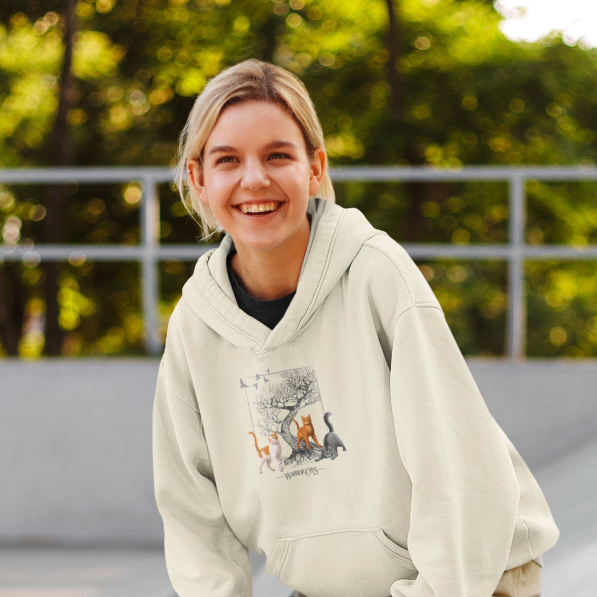 Warrior Cats Tree Youth Hoodie (Firestar, Brightheart & Graystripe)