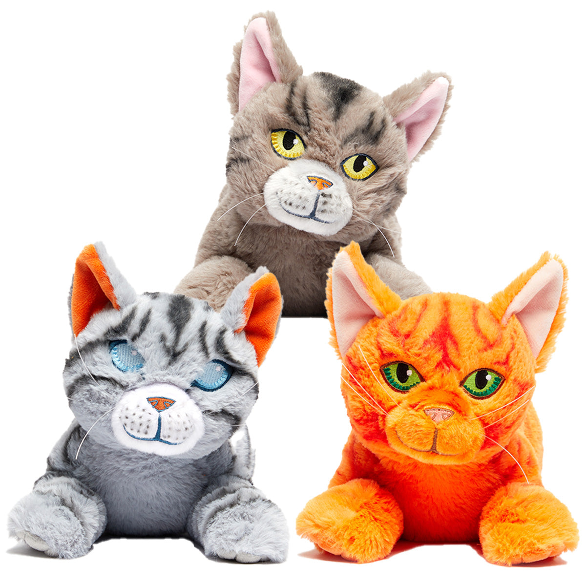 SET OF 3 LARGE PLUSH - Jayfeather, Graystripe and Firestar Warriors Cats Store - USA