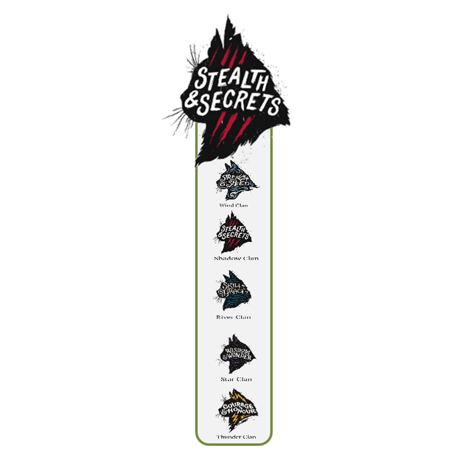 ShadowClan Magnetic Bookmark Warriors Cats Store - USA
