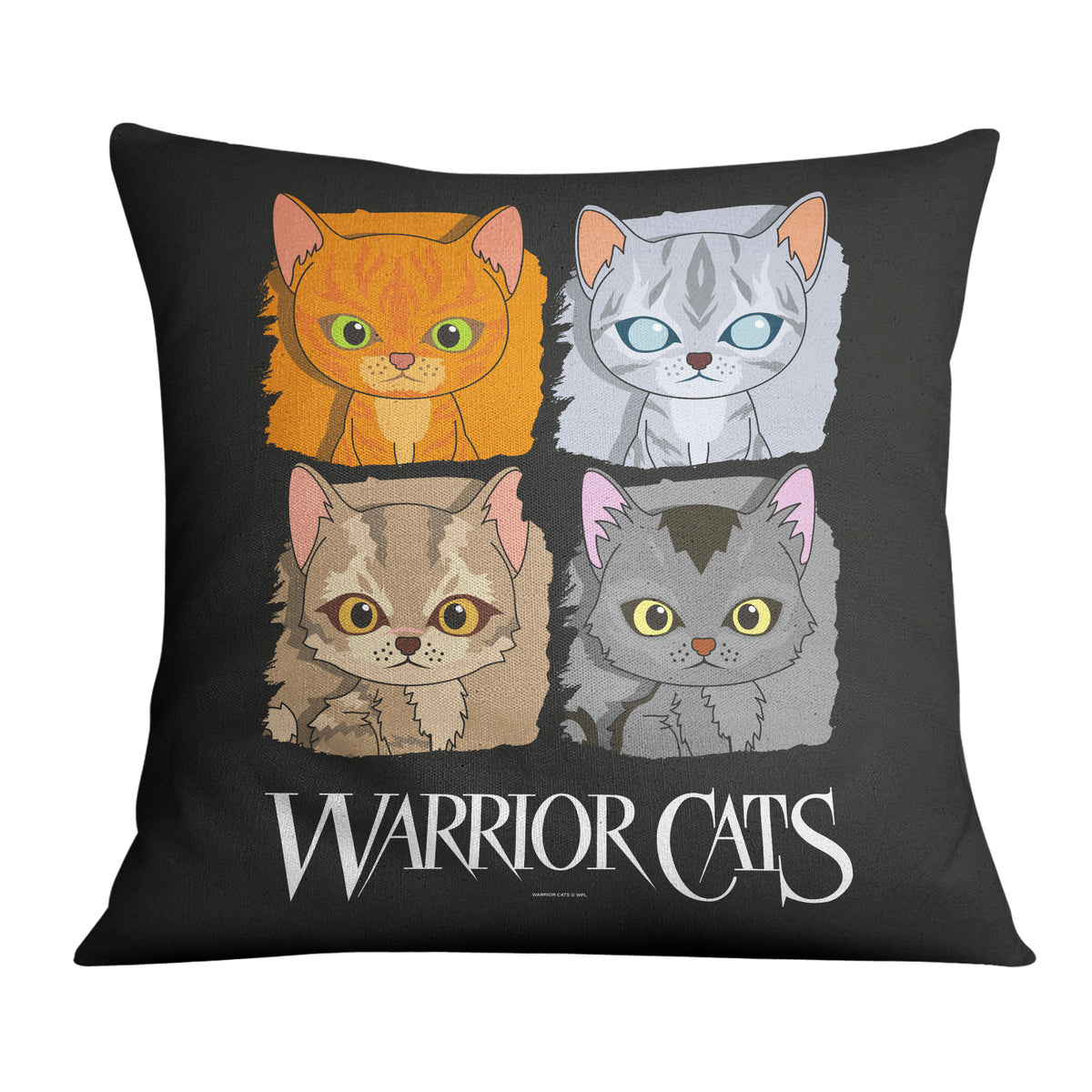 18x18 Warrior Cats - Four Cats - Cushion Warriors Cats Store - USA