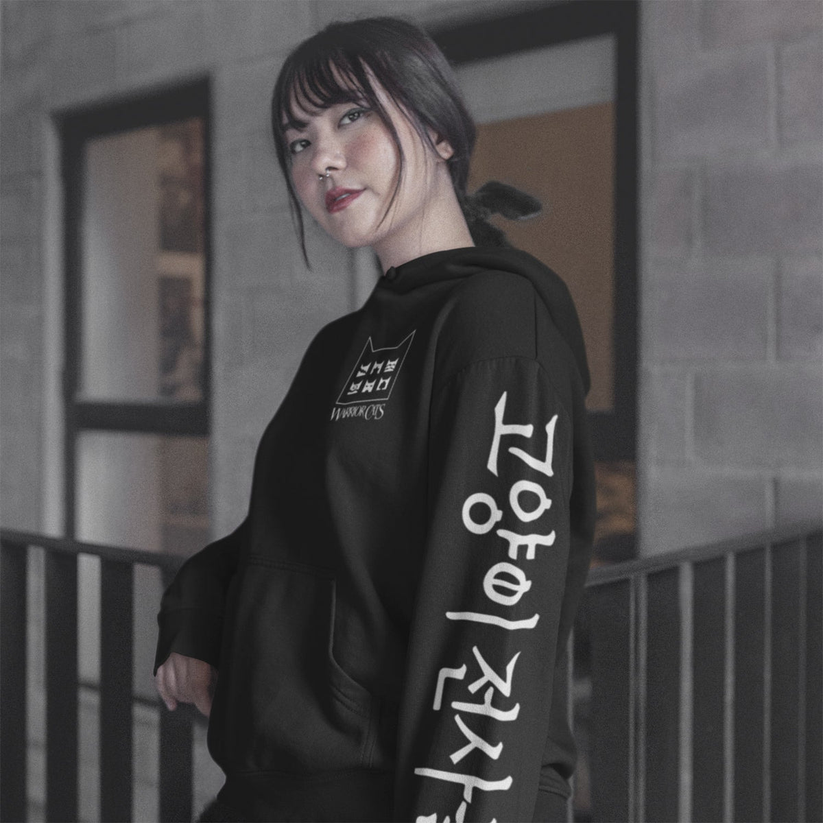 Clan Korean Text Hoodie Adult Unisex Warriors Cats Store - USA