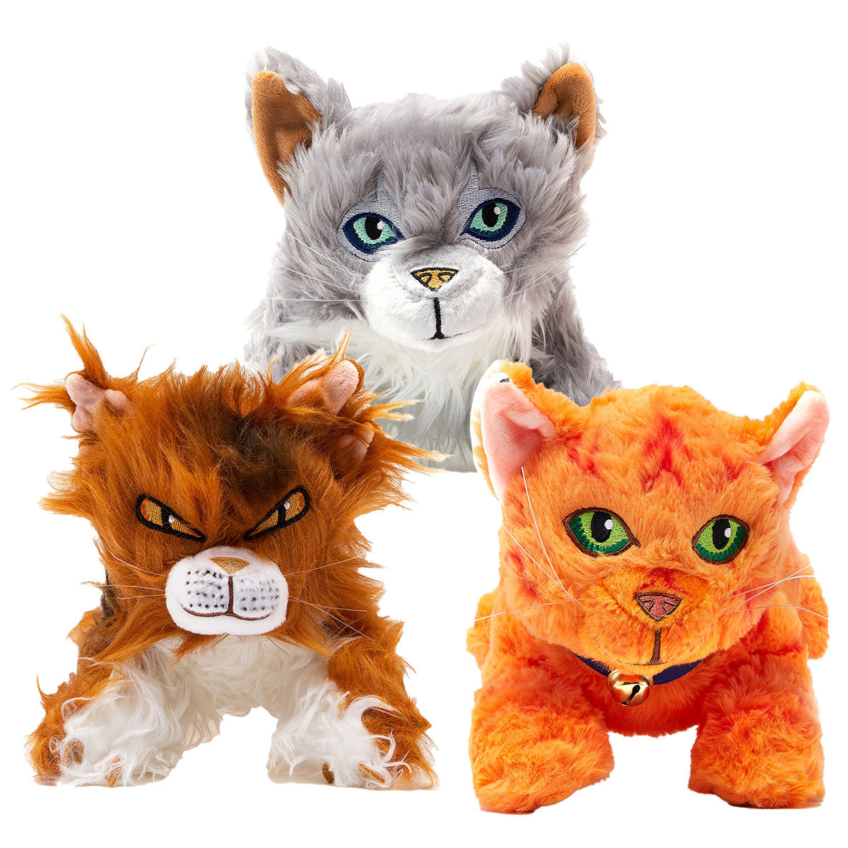 SET OF 3 LARGE PLUSH - Mapleshade, Bristlefrost & Rusty Warrior Cats Store