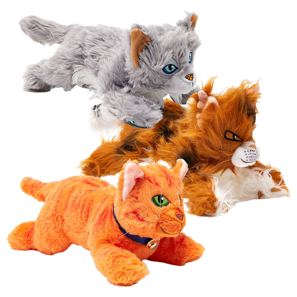 SET OF 3 LARGE PLUSH - Mapleshade, Bristlefrost & Rusty Warrior Cats Store